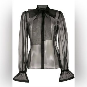 DOLCE & GABBANA
Pussy bow sheer blouse